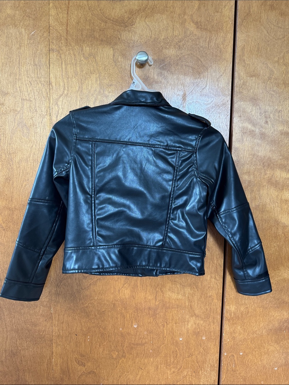 H&M Kids Black Faux Leather Moto Jacket - Picture 2 of 3